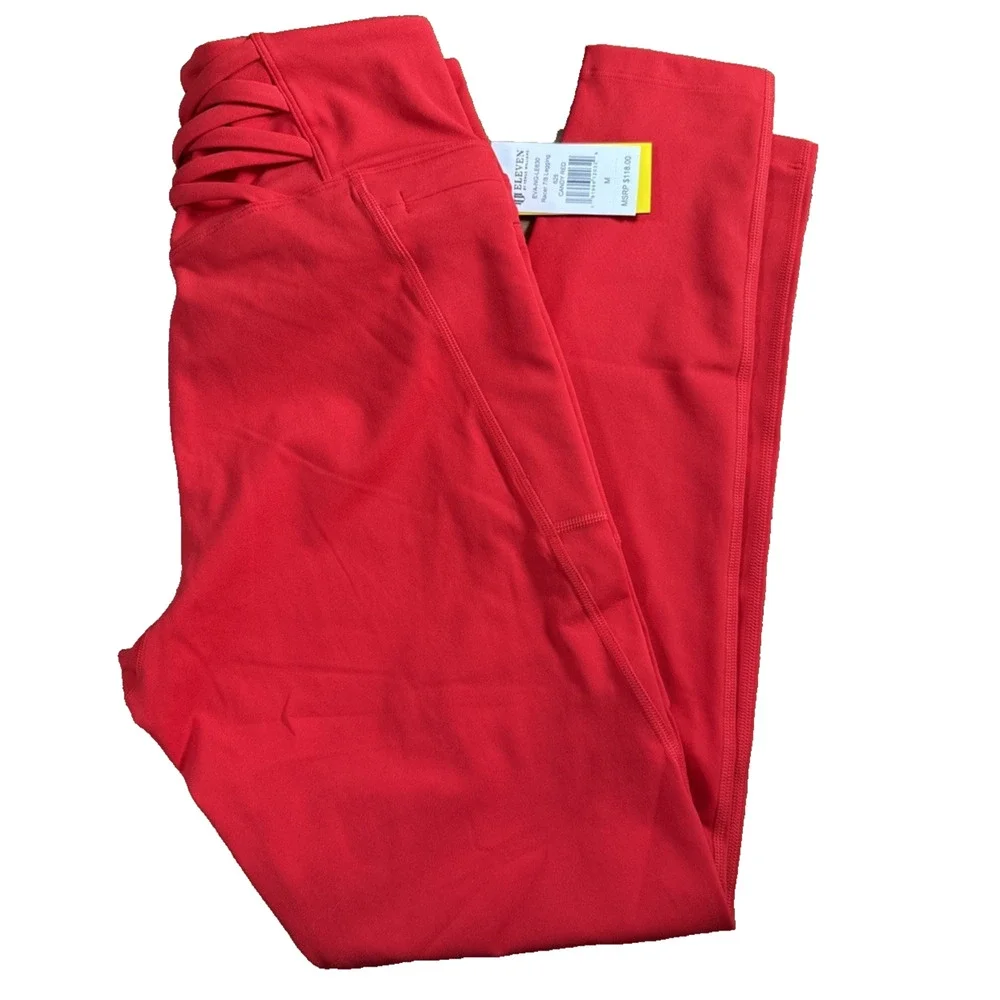 NWT Eleven By Venus Williams Racer Athletic 7/8 Legging Candy Red M RT118 - Picture 1 of 8